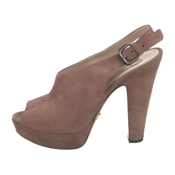 Prada suede sling back heels 37, 7 - Picture 1 of 5